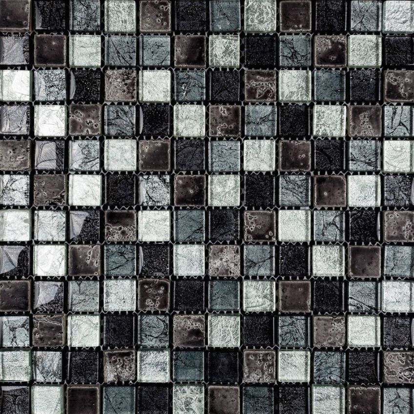 Ethan Black Mosaic - Various - 10mm - 298 x 298